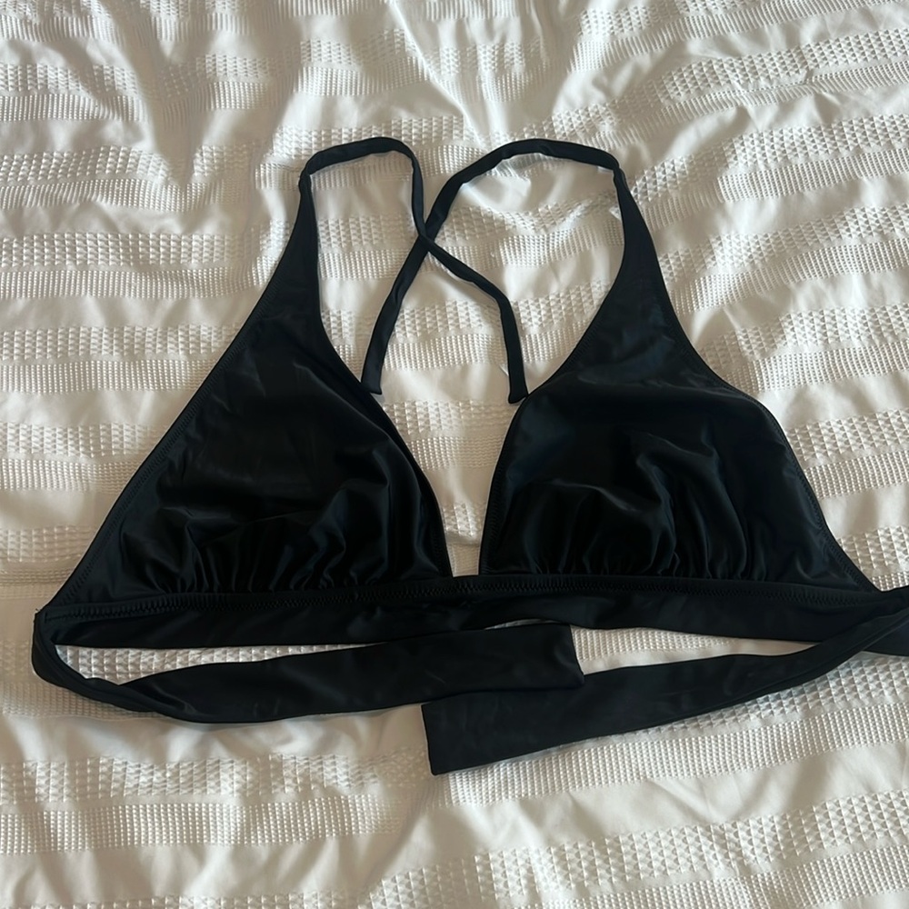 JCREW DD halter tie-back bikini top Size XL